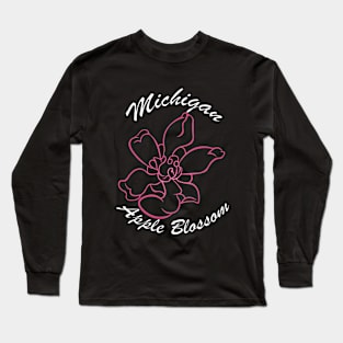 Michigan - Apple Blossom Long Sleeve T-Shirt